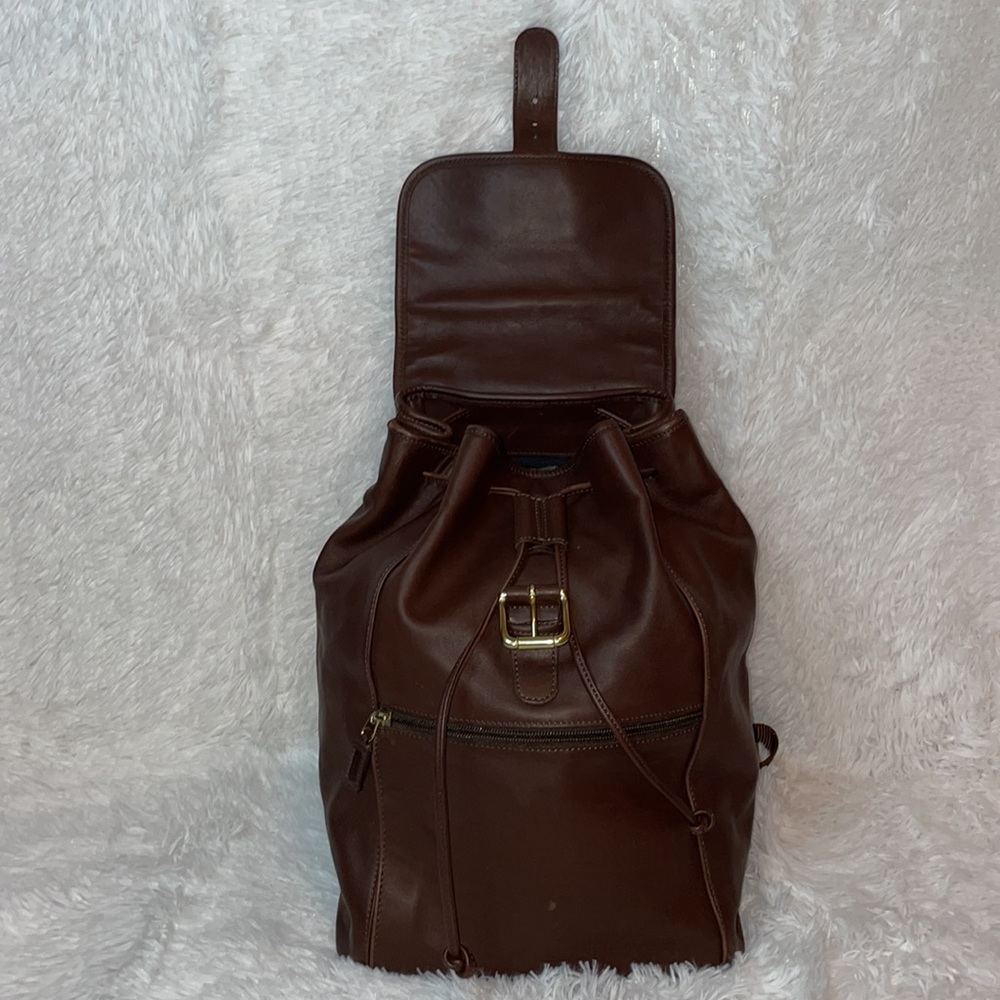 Coach Vintage XL Unisex Brown Backpack Rucksack 0529 - Picture 9 of 15
